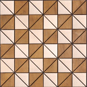 Sisustus Champagne Gold Color Geometrinen Mosaic Tile HSW18118